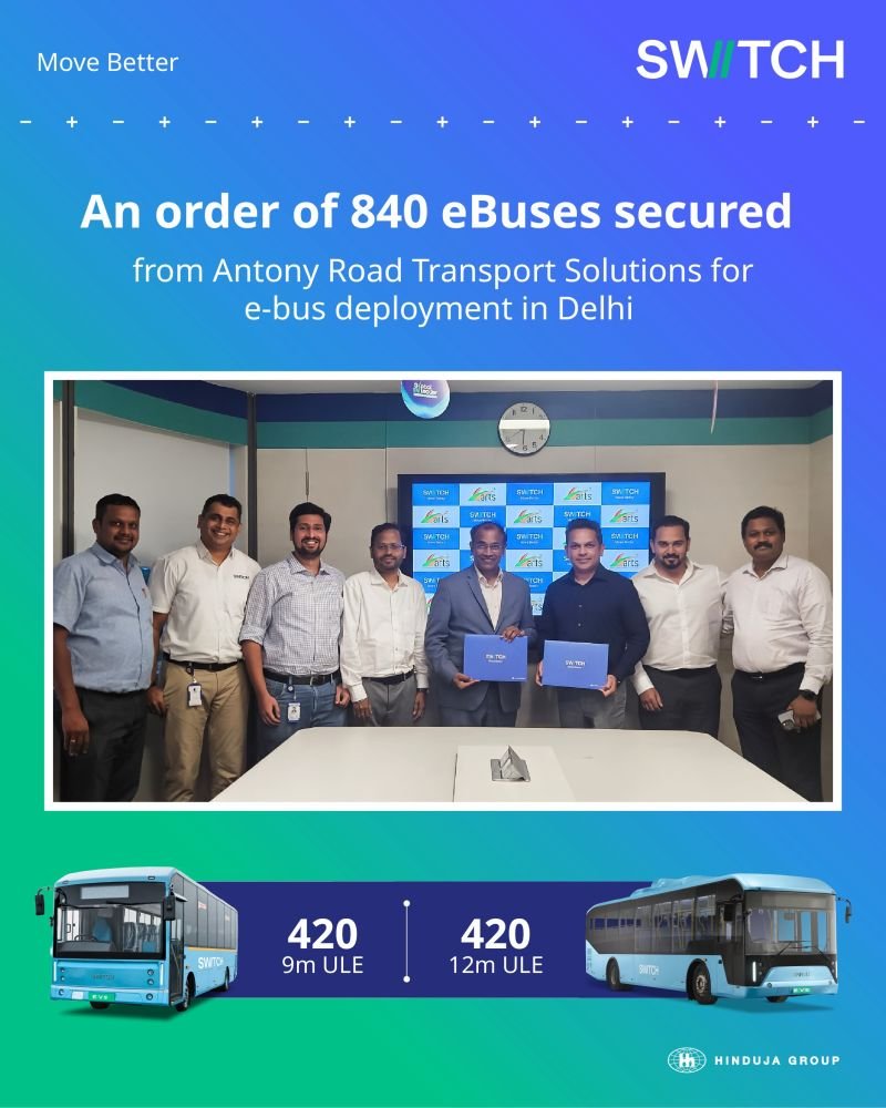 SWITCH Mobility Secures 840 Electric Bus Order From Antony Road