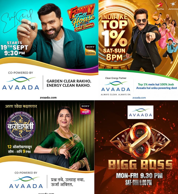 Avaada Brings Clean Energy into India’s Living Rooms Through Four Leading Family Entertainment Shows